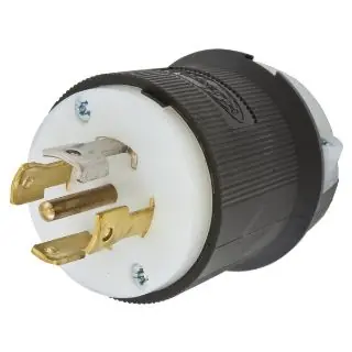 Hubbell HBL2811 HWD 3-Phase Grounding Cord Mount Locking Plug 120/208 VAC 30 A L21-30P