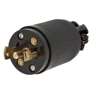 Hubbell Wiring Device-Kellems HBL7485 HWD Twist-Lock 1-Phase Male Midget Non-Grounding Straight Cord Mount Locking Plug 125/250 VAC