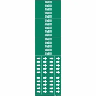 Brady 7210-3C BRA 3C Style Permanent Acrylic Pipe Marker OXYGEN