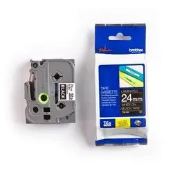Brother TZE355 White on Black 24 mm Tape for P-touch, 8 m