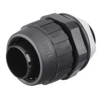 Hubbell Wiring Device-Kellems P075NBKA 3/4 Inch Black Straight Male Non-Metallic Liquidtight Connector