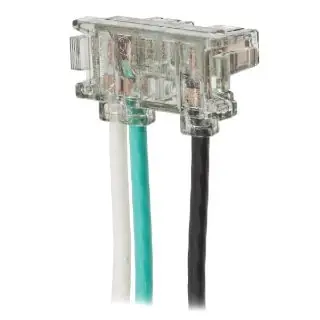 Hubbell Wiring Device-Kellems SNAP2RNA Grounding Quick-Connection Standard Cord Mount Pigtailed Terminal 12 AWG