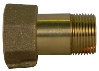 A.Y. McDonald 5124-137 3/4 x 3/4, MPT x Meter Swivel Nut, Lead-Free, Brass, Straight, Coupling