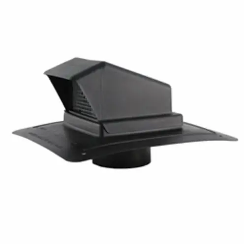 FAMCO BVDS6BK Exhaust Roof Vent With Stem, Round, 5-7/8 in ID x 6 in OD x 14-1/2 in L x 12-3/4 in W