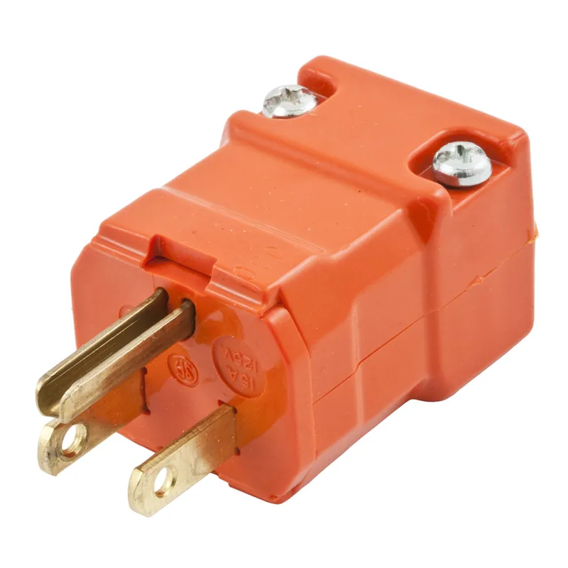 Hubbell HBL515PVO 15A 125V Valise Orange Nylon Plug, Straight