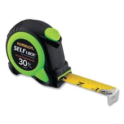 Komelon USA SL2830 Self Lock Measuring Tape 1 in x 30 ft Green/Black
