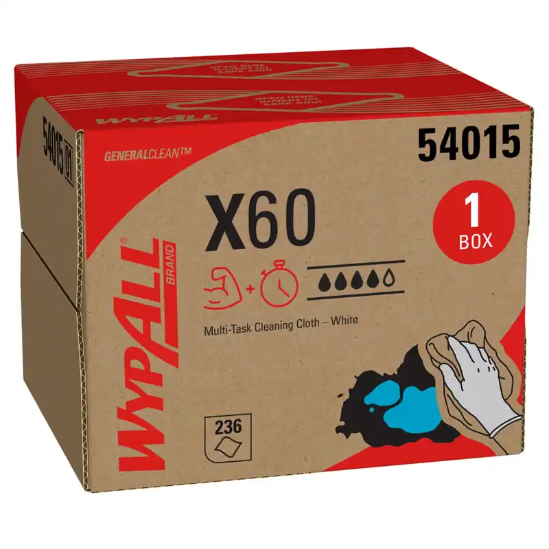 Kimberly Clark Professional 54015 WypAll X60 Wipers Brag Box 236/Box