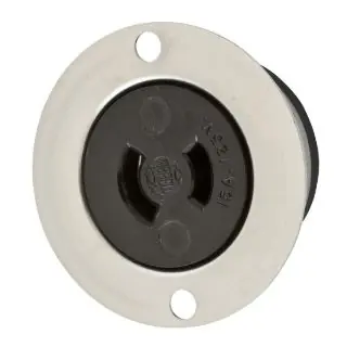 Wiring Device-Kellems HBL7468 HBL® 1-Phase Heavy Duty Non-Grounding Single Screw Mount Locking Receptacle 125 VAC 15 A 2 Poles 2 Wires ML-1R