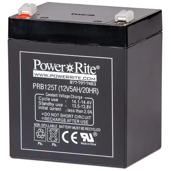 Power Rite LD125 Battery 12V 5 Ah Replacement LD125