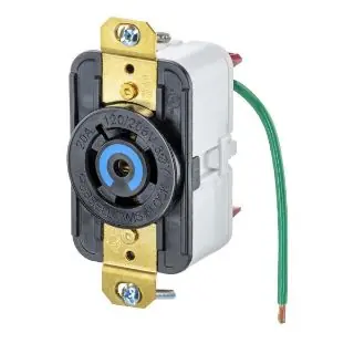 Hubbell Wiring HBL2510ST Wiring Device-Kellems Twist-Lock 120/208Y VAC 20 A 3-Phase Single Flush Locking Receptacle