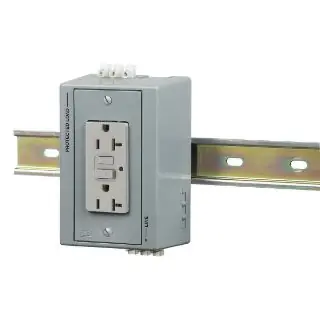 Hubbell DRUBGFI20 Wiring Device-Kellems 125 VAC 20 A Complete Unit Standard Vertical Mount DIN Rail Utility Box