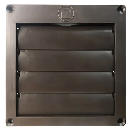 Builder's Best 110287 Nemco Pro Vent Hood With Snap On Ring, Plastic, Louvered Hood, 5-1/2 in W x 5-1/2 in H