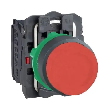 Schneider Electric XB5AL45 Push Button Harmony XB5 Red Projecting Complete Pushbutton 22 mm Unmarked