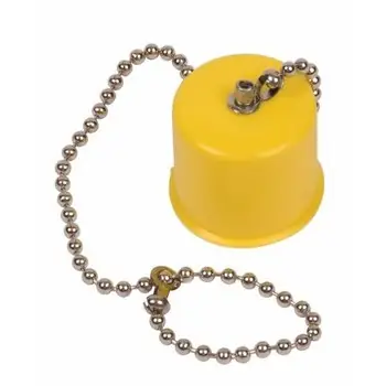 Bradley S53-310 Eyewash Dust Cover Cap with Beaded Chain Tether 1 in