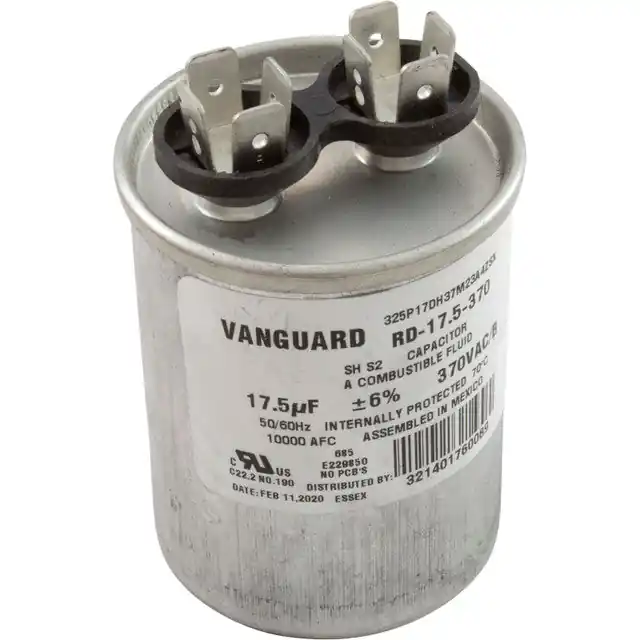 Vanguard RD-17.5-370 Run Capacitor 17.5 MFD 370v