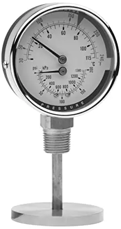 Trerice PLP16222 Gauge 0-5 PSI 1/4 NPT