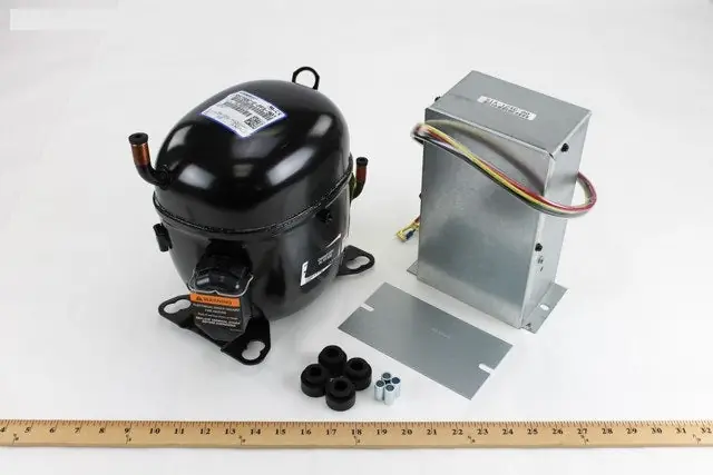 Emerson RS80C2E-TF5-959 Compressor, 208-230/3/60 3/8 x 1 R Hermetic EM 80 MBH POE w/ Electrical Components R404A