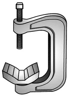 O-Z/Gedney CBC-2 Conduit C Clamp 1-1/4 to 2 In Zinc Plated