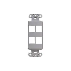 Leviton 41644-GY QuickPort Decora Insert 4-Port Grey