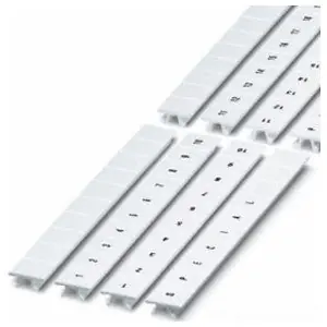 Phoenix Contact 1053014-0001 ZB Marker Strip Flat 10-Section Horizontally Labeled White 10mm Wide Consecutive Numbers 1-10