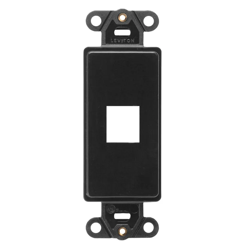 Leviton 41641-E QuickPort Decora Insert, 1-Port, Black