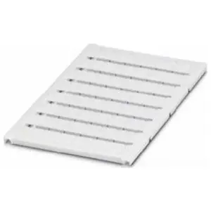 Phoenix Contact 0818072 UniCard Terminal Block Marker Polyamide Unlabeled White 8 mm W 7.6 x 10.5 mm Lettering Field Size