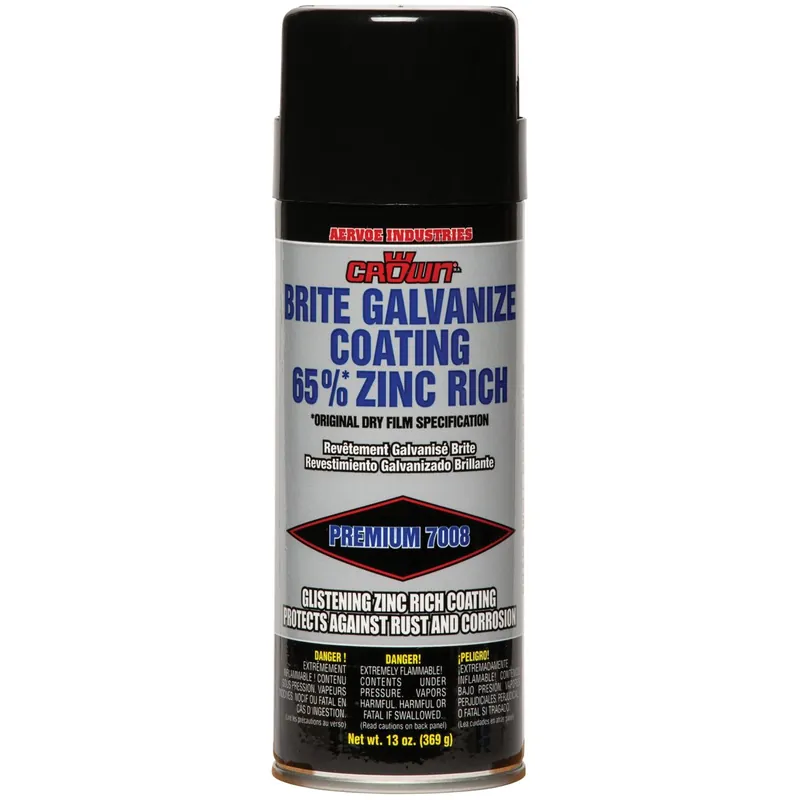 LH Dottie 7008 Brite Zinc Galvanize Coating 16 oz aerosol can Flammable 15 minute dry time