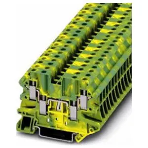 Phoenix Contact 3044597 Ground Terminal Block Screw Connection 26-10 AWG 6.2mm W Green/Yellow