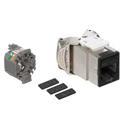 Leviton 61SJK-RE6 Atlas-X1 CAT6 Shielded QuickPort Jack, Black
