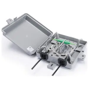 Corning FTH-602-A0100 OptiTap Fiber Transition Housing Thermoplastic Composite Ceramic Insert Grey 8.42 H x 7.92 W x 2.5 D in.