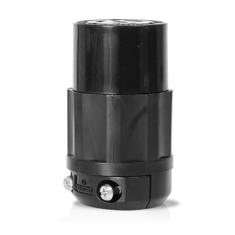 Leviton 2313-B 20 Amp, 125 Volt, NEMA L5-20R, 2P, 3W, Locking Connector - Black
