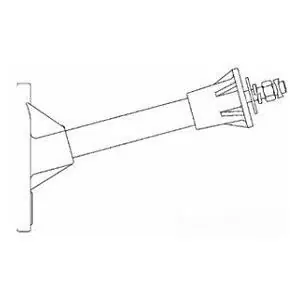 Hubbell 1CSM12 Communication Standoff Bracket Aluminum Alloy 12 in.