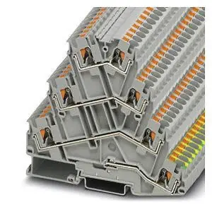 Phoenix Contact 3210442 Multi-Level Motor Terminal Block Push-In Connection 800V 26A 24-10 AWG 6.2mm W Grey