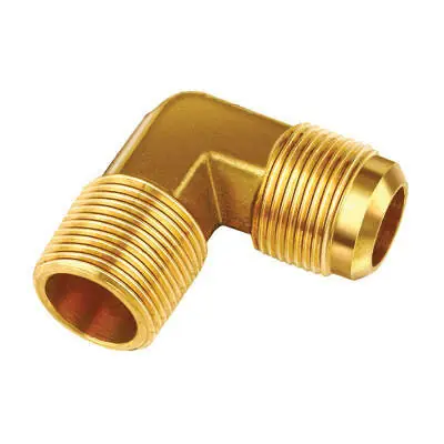 Holyoke Fittings E1-10C Brass 90 Degree Elbow 5/8 x 3/8 Flare x MPT