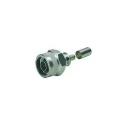 TIMES MICROWAVE EZ-240-NMH-X Type-n Male Straight Plug 50 Ohm Crimp Sleeve Non Solder Cent LMR-240 No BRD Trim