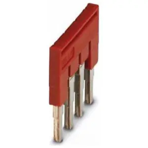 Phoenix Contact 3030255 Terminal Block Plug-in Bridge Red 4-Position 6.2 mm Pitch