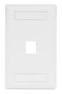 Hubbell IFP11W Phone/Data/Multimedia Faceplate, 1-Gang, White