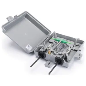 Corning FTH-602-A1100 Fiber Transition Housing Thermoplastic 1-Adapter SC/APC 3 m Slack Storage Gray