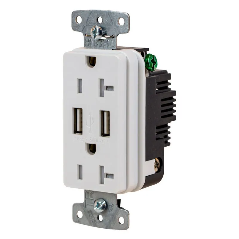 Hubbell USB20AW HWS USB20AW 20A 125V Receptacle