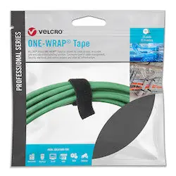 VELCRO COMPANIES 31086 3/4 Black Lineal VELCRO Brand ONE-WRAP on 25YD rolls