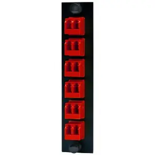 Wiring Device-Kellems FSPLCDS6R HWD Fiber Adapter Panel 12-Port Duplex Standard