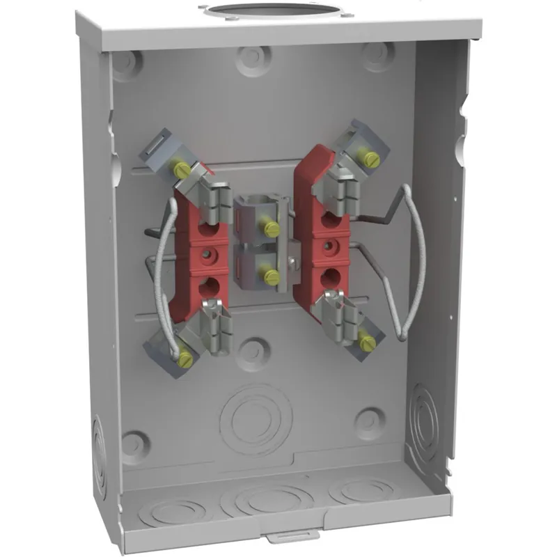 Milbank U7487-RL-TG Single Position Meter Socket 125 Amp 1 Phase Ringless No Bypass 4 Term OH UG 600V Triplex