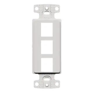 Hubbell Wiring Device-Kellems NS613W Wiring Device-Kellems Standard Decorator Keystone Frame 1 Gang 3 Ports