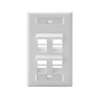 Leviton 42081-4WS 4PORT SG ANG QP WP W/ ID WH