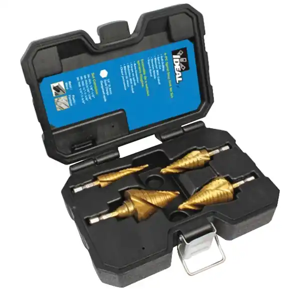Ideal Industries 36-700 Spiral Step Bit 4 Piece Kit