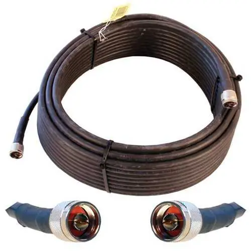 Wilson Electronics 952375 Wilson-400 Ultra Low Loss Cable 50 Ohms N-Male to N-Male 75' Black
