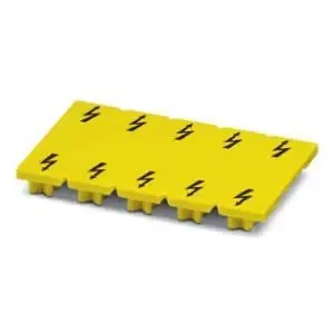 Phoenix Contact 3047332 CLIPLINE Series Warning Label Nylon Rectangle Legend Lightning Flash Yellow/Black 25.2 L x 25.2 H x 6.15 W mm