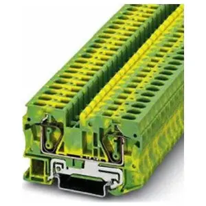 Phoenix Contact 3031500 Ground Terminal Block Spring-Cage Connection 24-8 AWG 8.2mm W Green/Yellow
