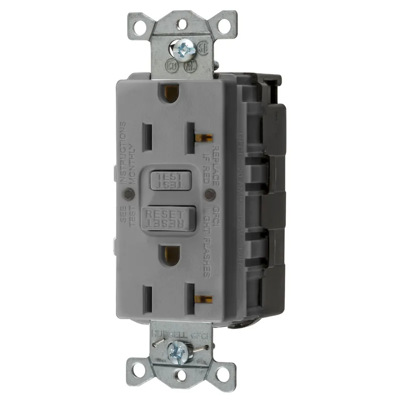 Hubbell GFRST20SNAPGY 20A COMM SELF TEST SNAP GFR GRAY