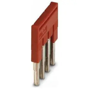 Phoenix Contact 3030187 Terminal Block Plug-in Bridge Red 4-Position 5.2 mm Pitch
